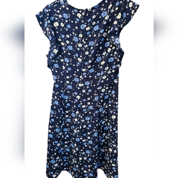 MICHAEL KORS Navy with Blue and White Flowers Dress - Picture 3 of 6